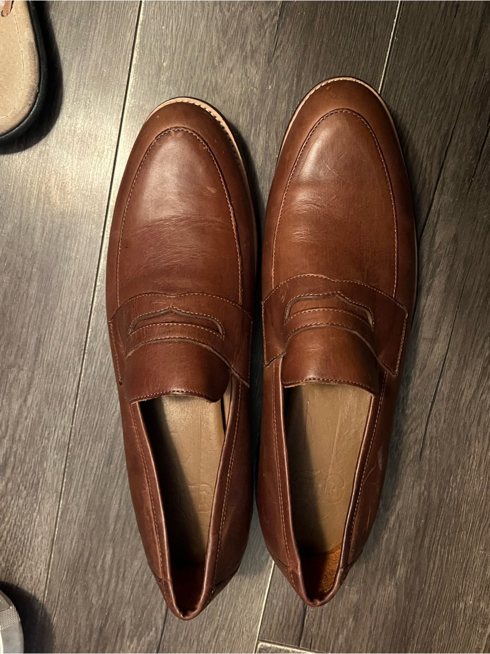Thursday Boot Company Men's Brown Leather Penny Loafers